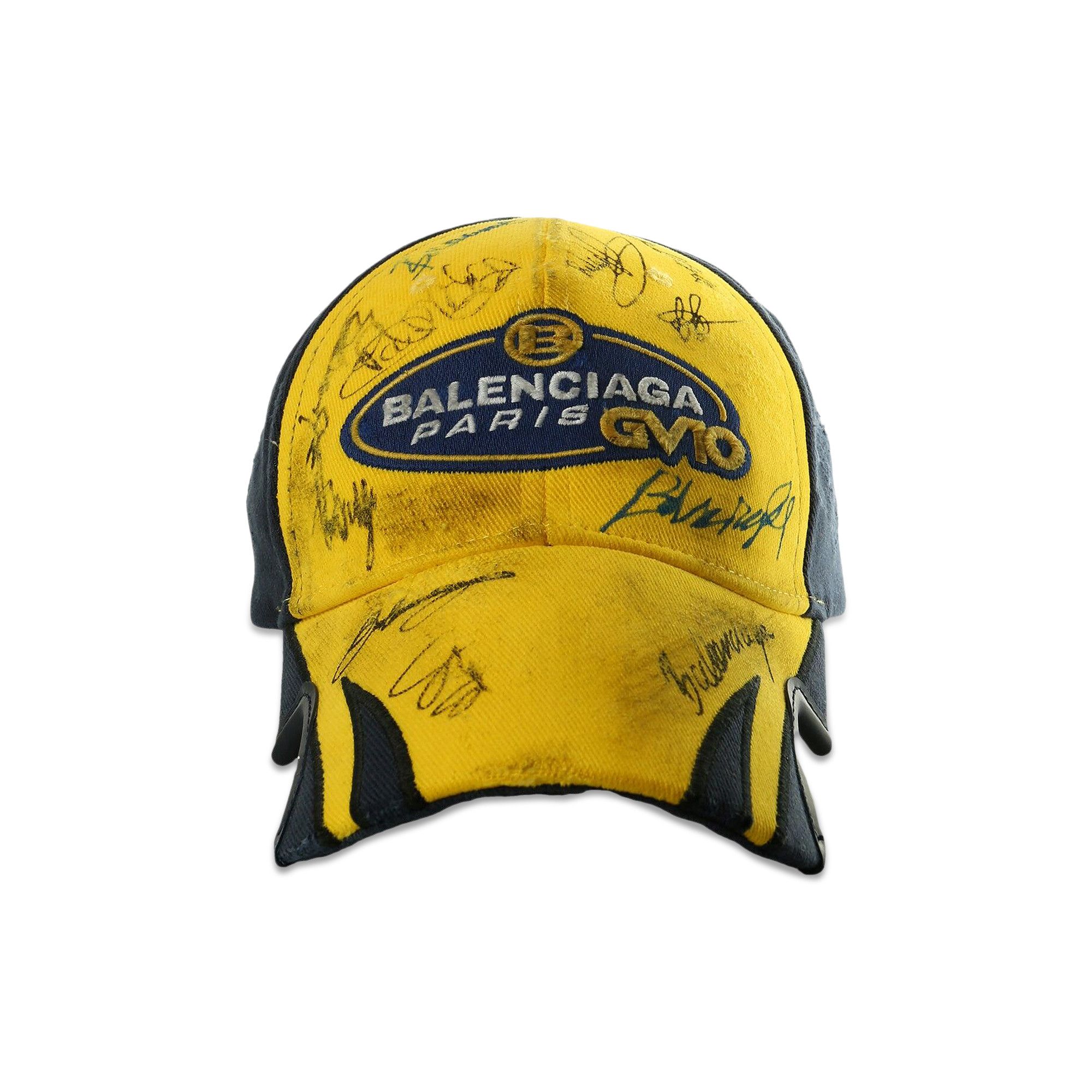 Buy Balenciaga Scribble Cap 'Yellow/Blue' - 846555 410B2 7268 | GOAT