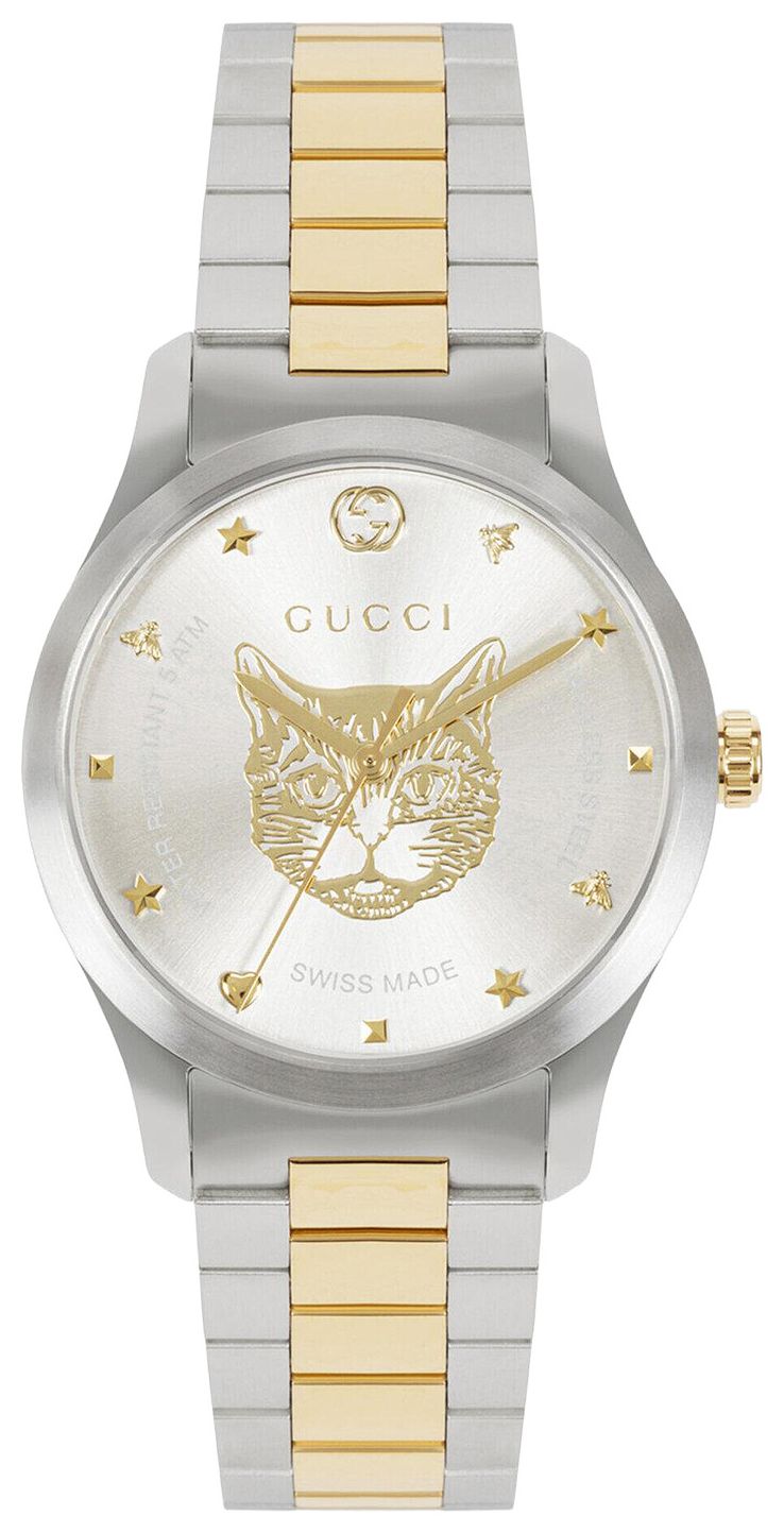 Gucci G Timeless Bracelet Watch Two Tone