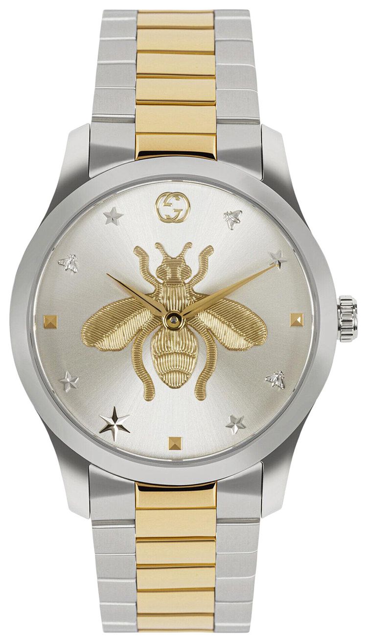 Gucci G Timeless Bracelet Watch Two Tone