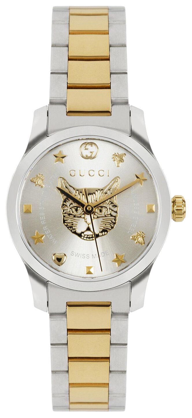 Gucci G Timeless Bracelet Watch Two Tone