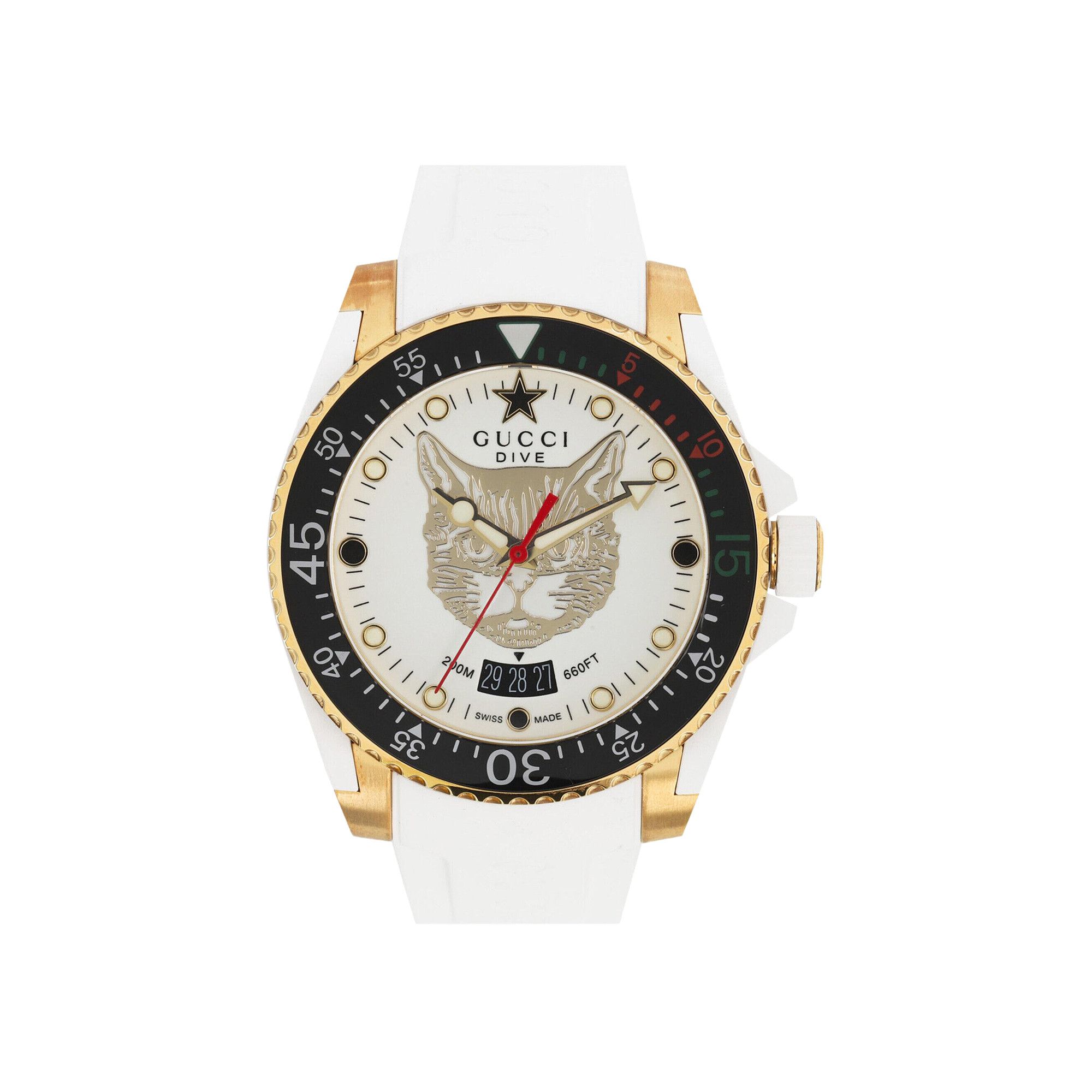 Buy Gucci Dive Silicone Watch 'Gold' - YA136322 | GOAT