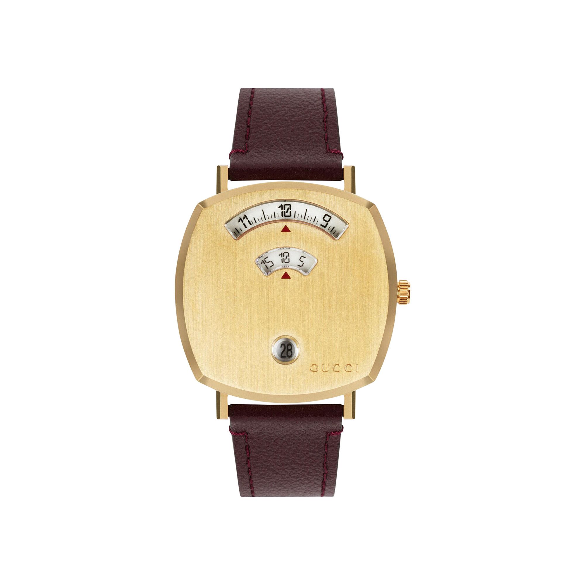 Buy Gucci Grip Leather Watch 'Gold' - YA157405 | GOAT
