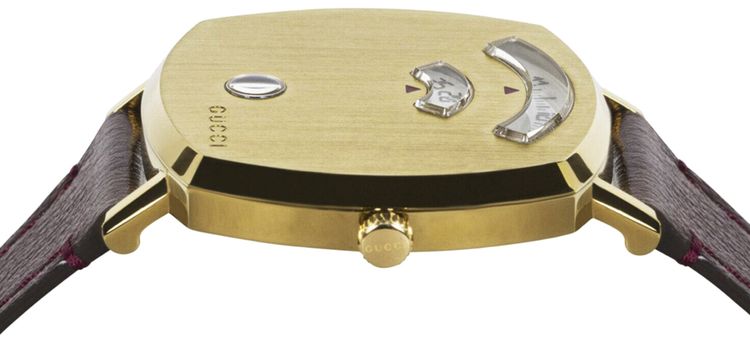 Gucci Grip Leather Watch Gold
