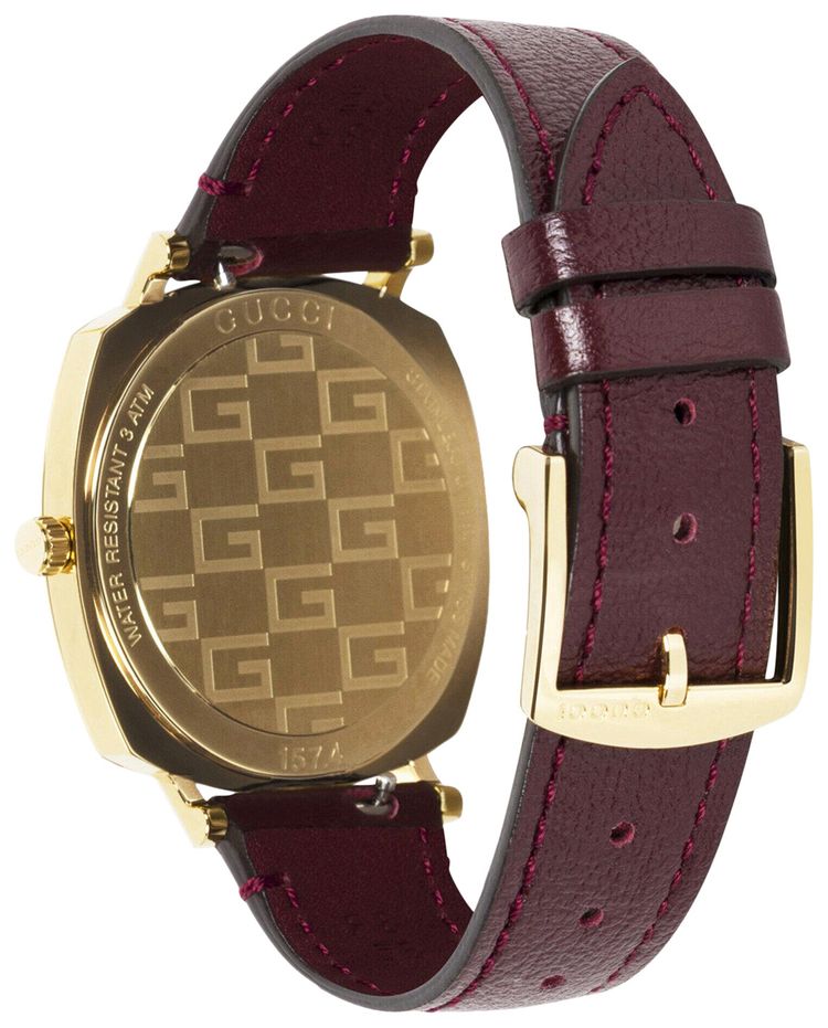 Gucci Grip Leather Watch Gold