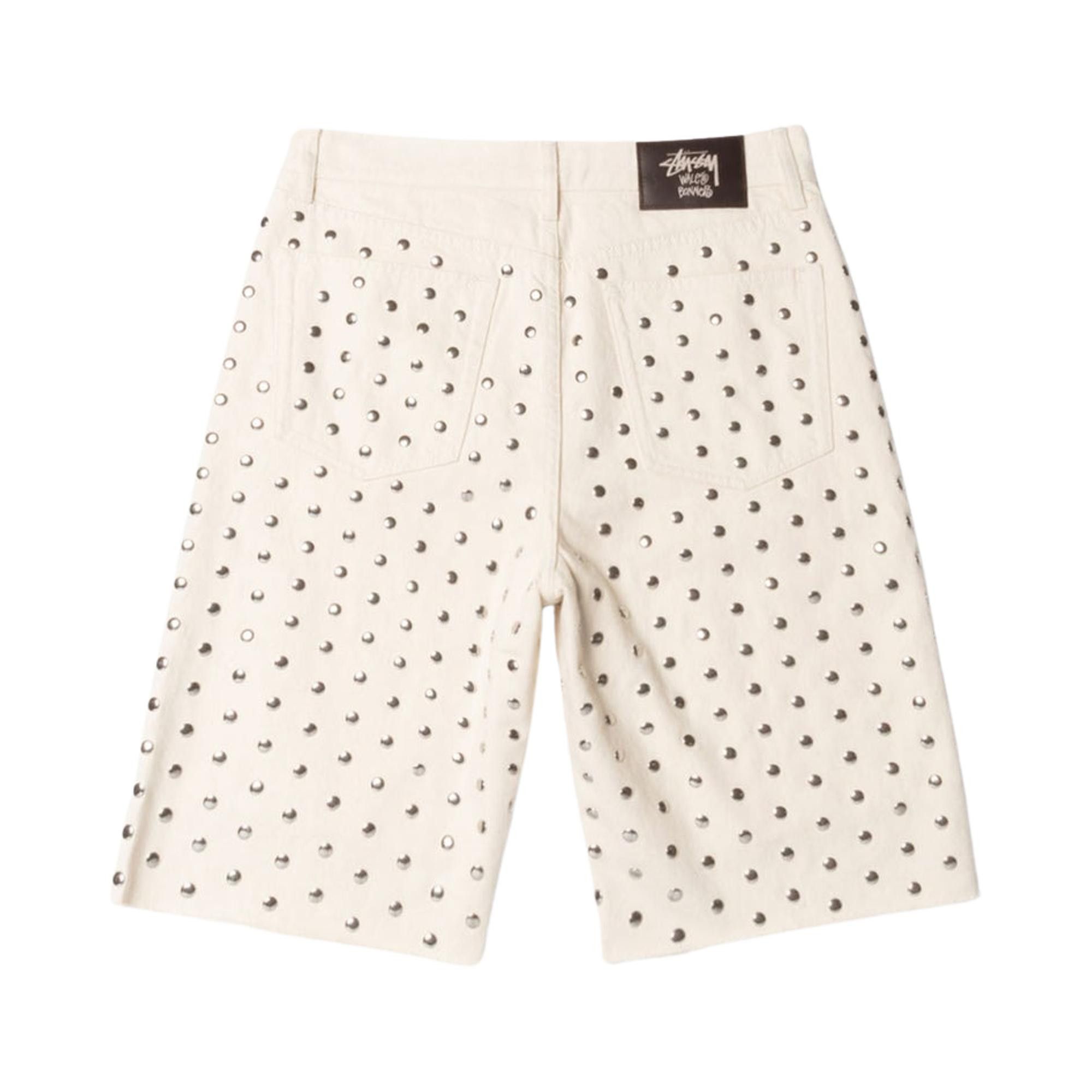 Buy Stussy x Wales Bonner Studded Short 'Ivory' - 312026 IVOR | GOAT