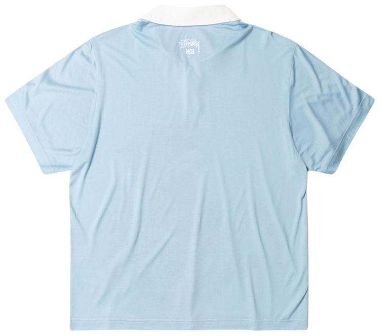 Stussy x Wales Bonner Silk Polo Blue