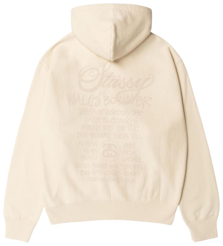 Stussy x Wales Bonner Fleece Zip Hoodie Ivory