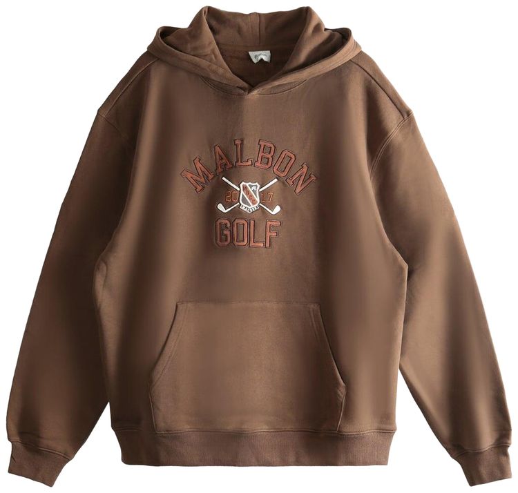 Malbon Fesque Crest Hoodie Brown