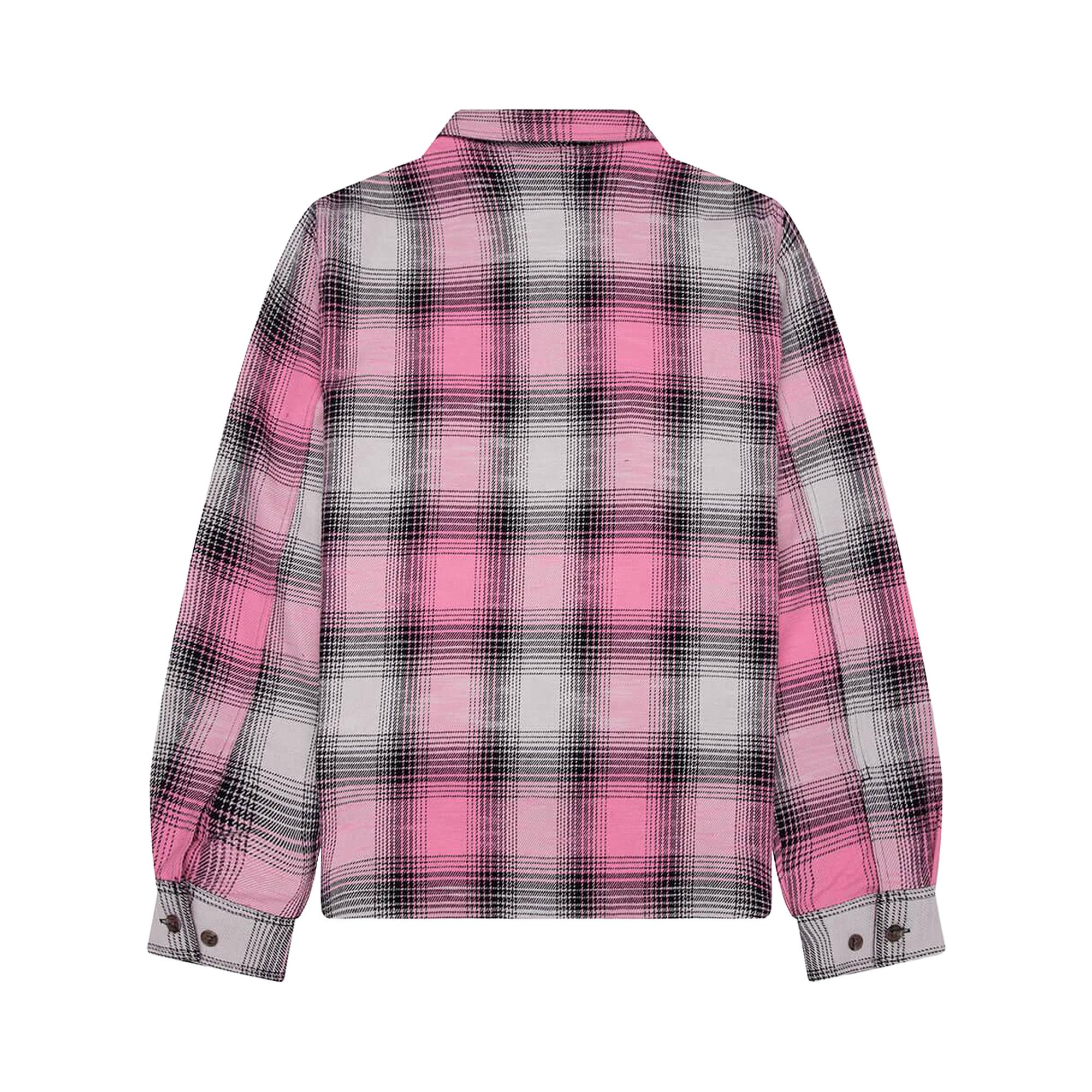 Buy Awake NY Flannel Zip Shirt 'Pink' - AWK FW25 TP001 PINK | GOAT