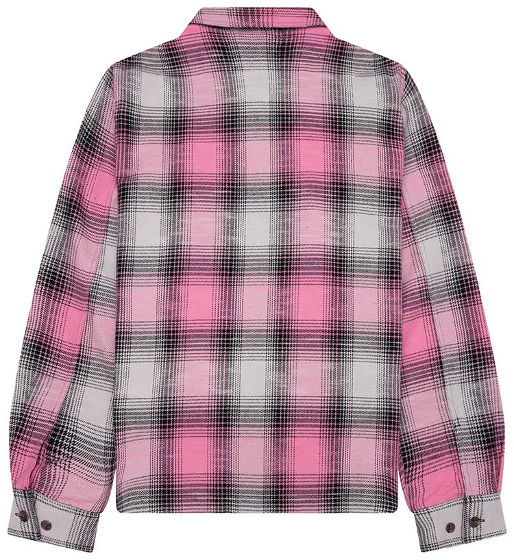 Awake NY Flannel Zip Shirt Pink