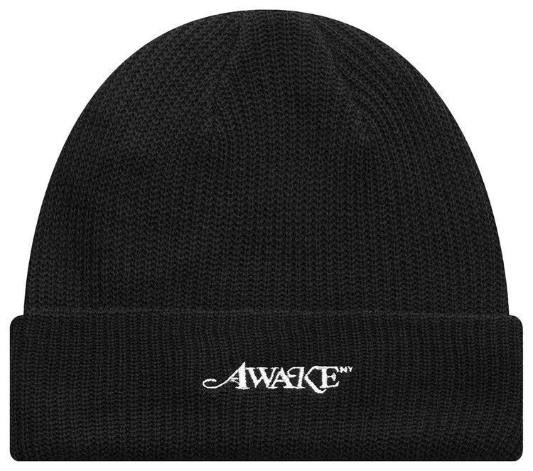 Awake NY Loose Gauge Knit Beanie Black