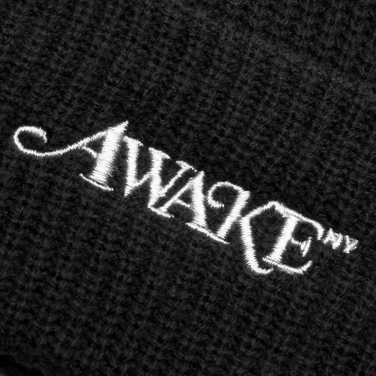 Awake NY Loose Gauge Knit Beanie Black