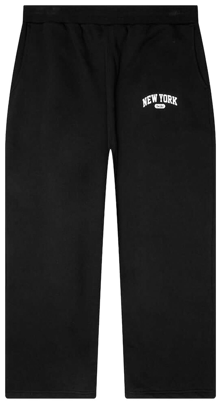 Awake NY New York Arch Open Hem Sweatpants Black