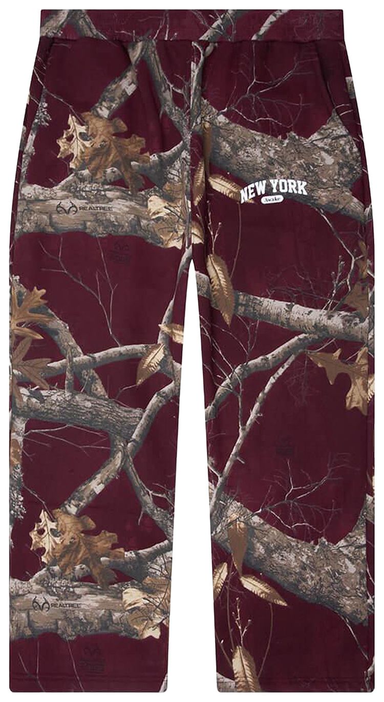 Awake NY New York Arch Open Hem Sweatpants Merlot