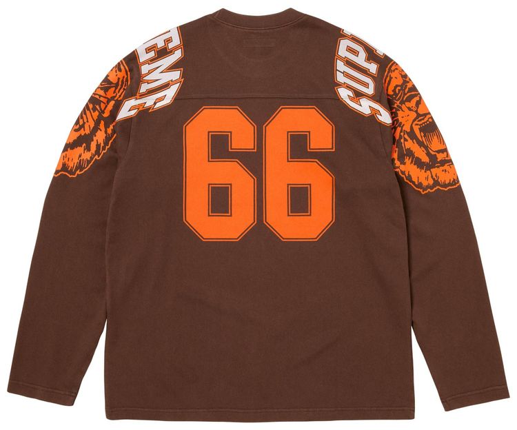 Supreme Mascot Long Sleeve Football Top Brown