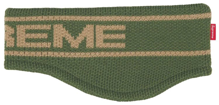 Supreme Contrast Logo Headband Olive