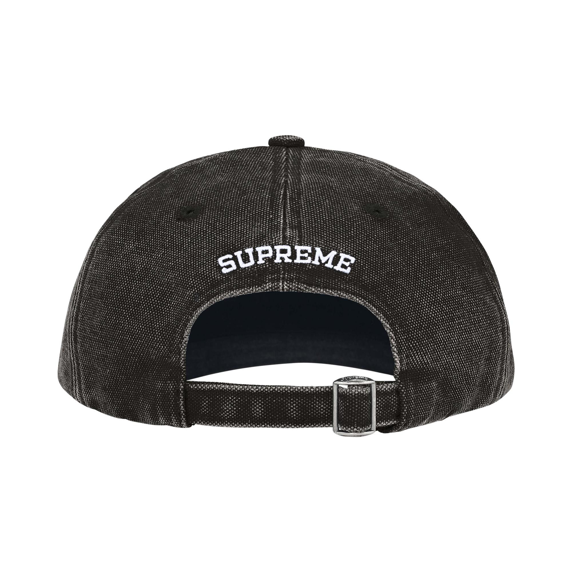 Buy Supreme Pigment Coated Canvas S Logo 6-Panel 'Black' - FW25H85