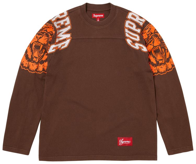 Supreme Mascot Long Sleeve Football Top Brown