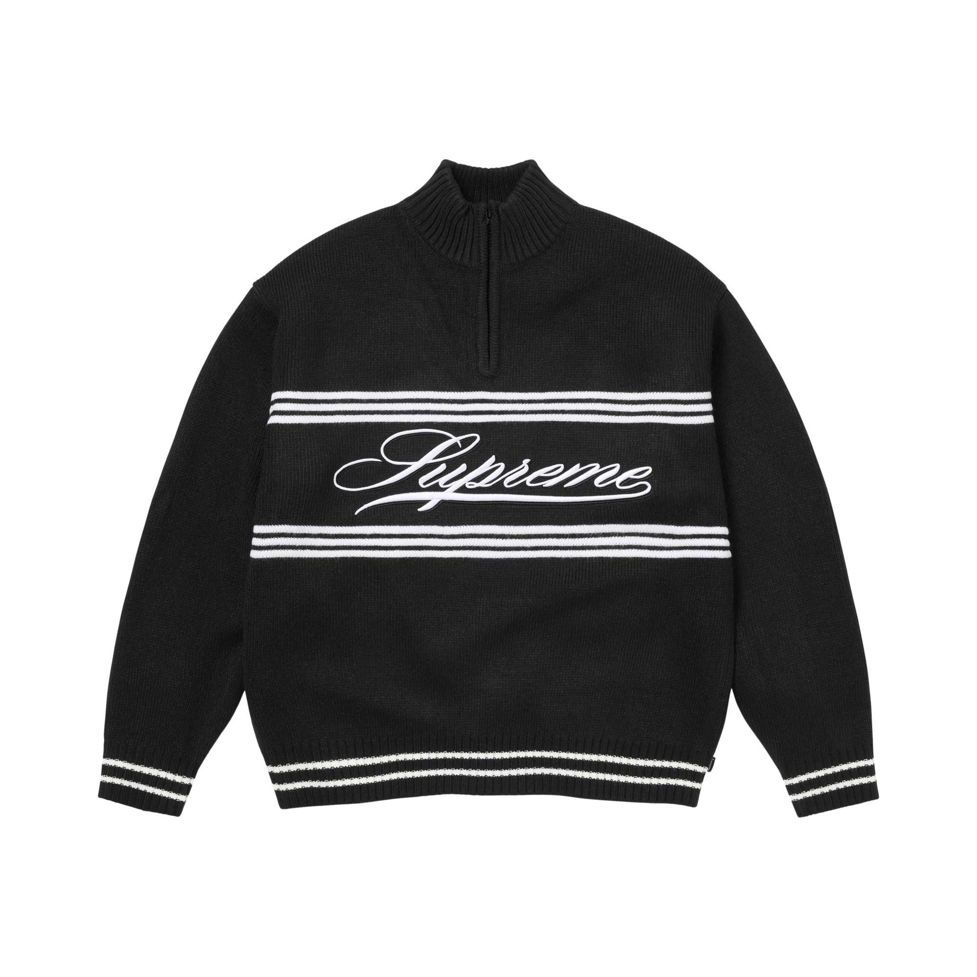 トップス Supreme Back Stripe Sweater Black XXL Supreme Back Stripe Sweater Black XXL
