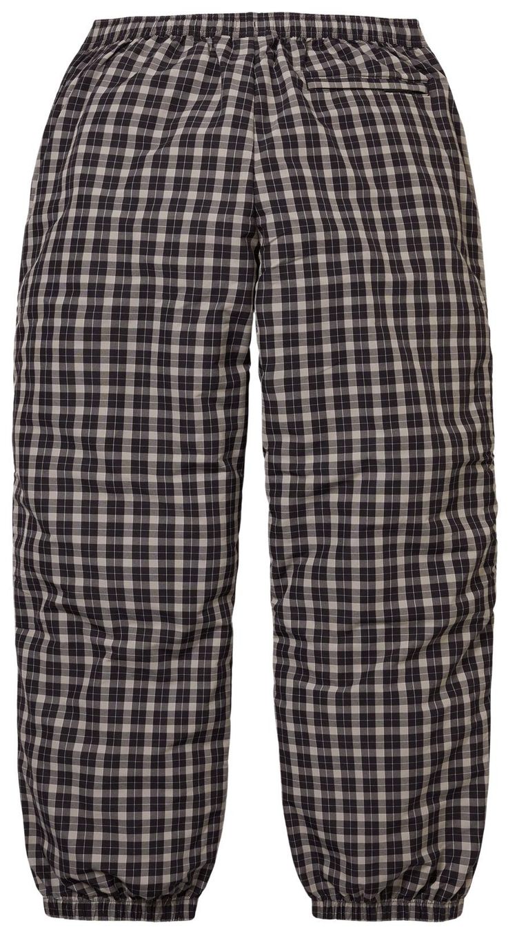Supreme Plaid Warm Up Pant Black