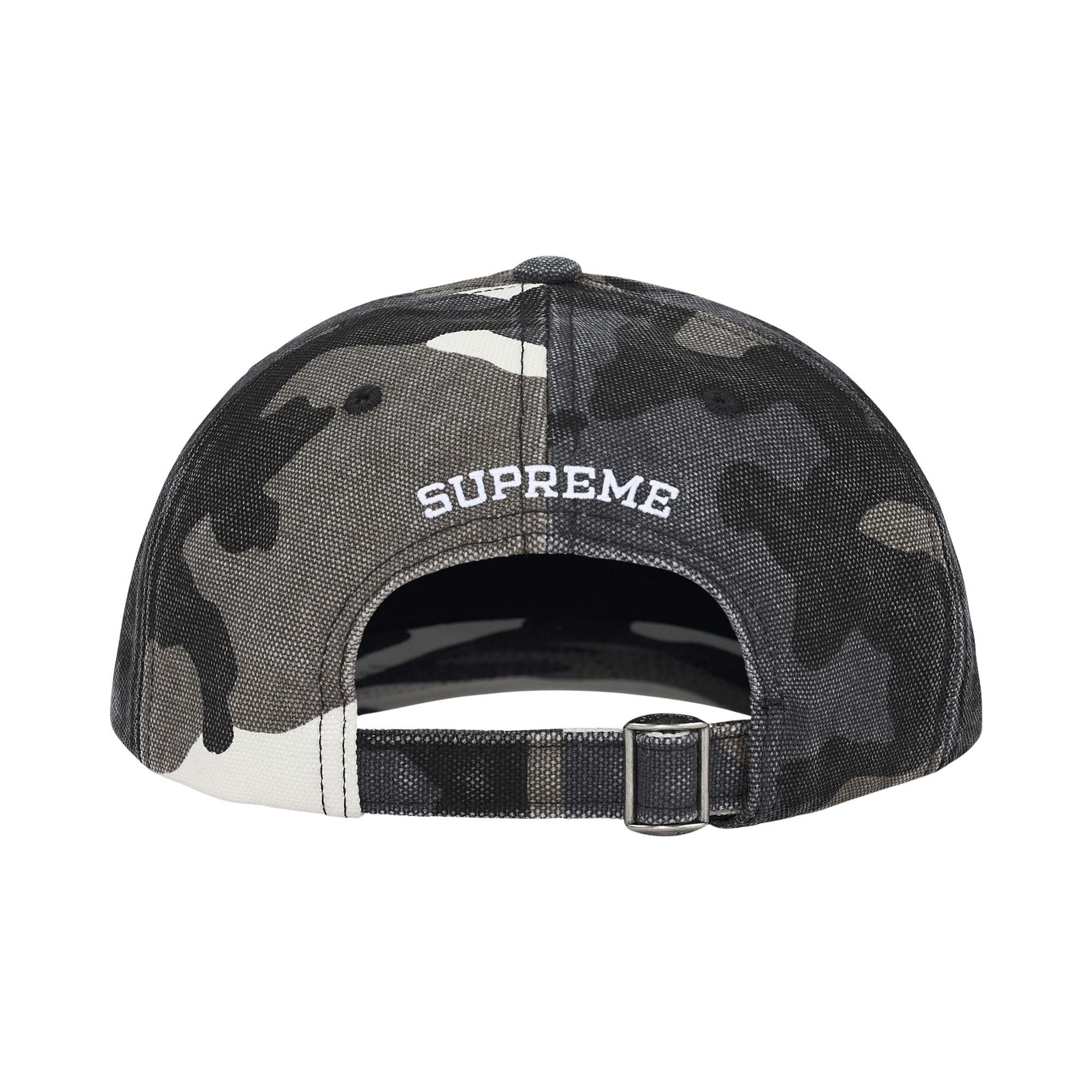 帽子 supreme pigment s logo camo Supreme PIGMENT COATED S LOGO 6-PANEL Blue Camo Hat Cotton Canvas