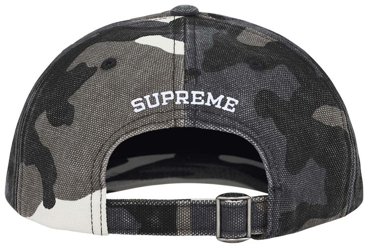 Supreme Pigment Coated Canvas S Logo 6 Panel Snow Camo