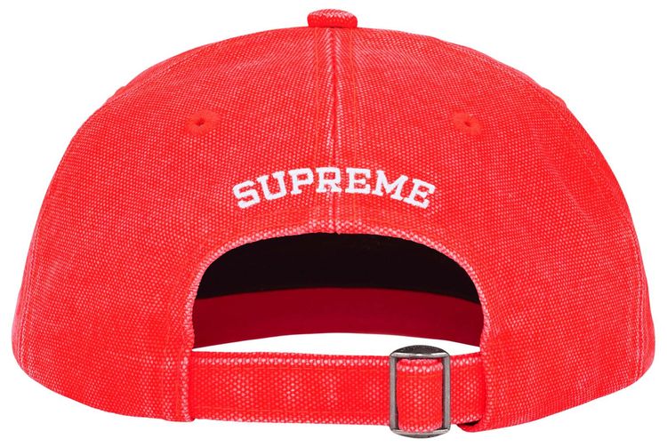 Supreme Pigment Coated Canvas S Logo 6 Panel Bright Orange
