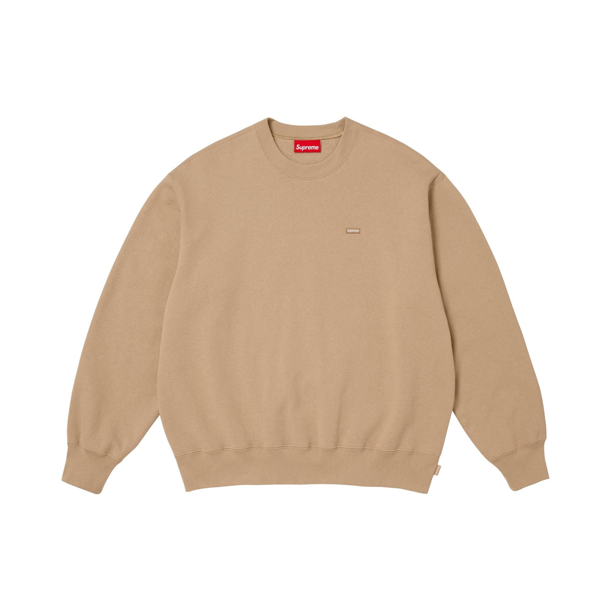 Supreme Small Box Crewneck – Tan Buy Supreme Small Box Crewneck 'Tan' - FW25SW7 TAN | GOAT