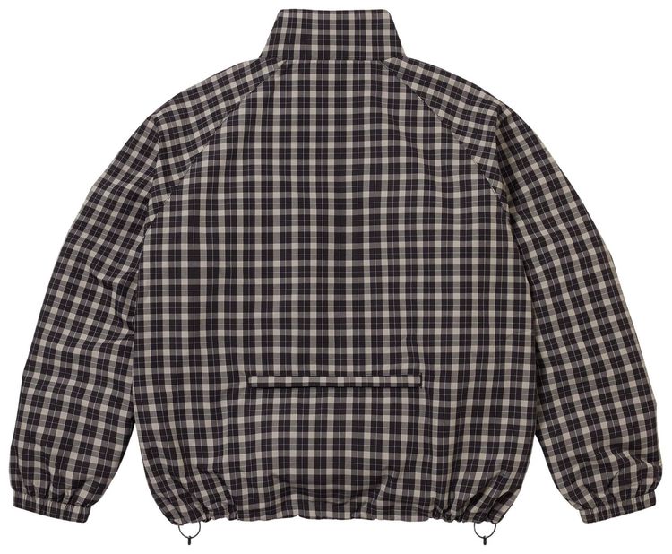 Supreme Plaid Track Jacket Black