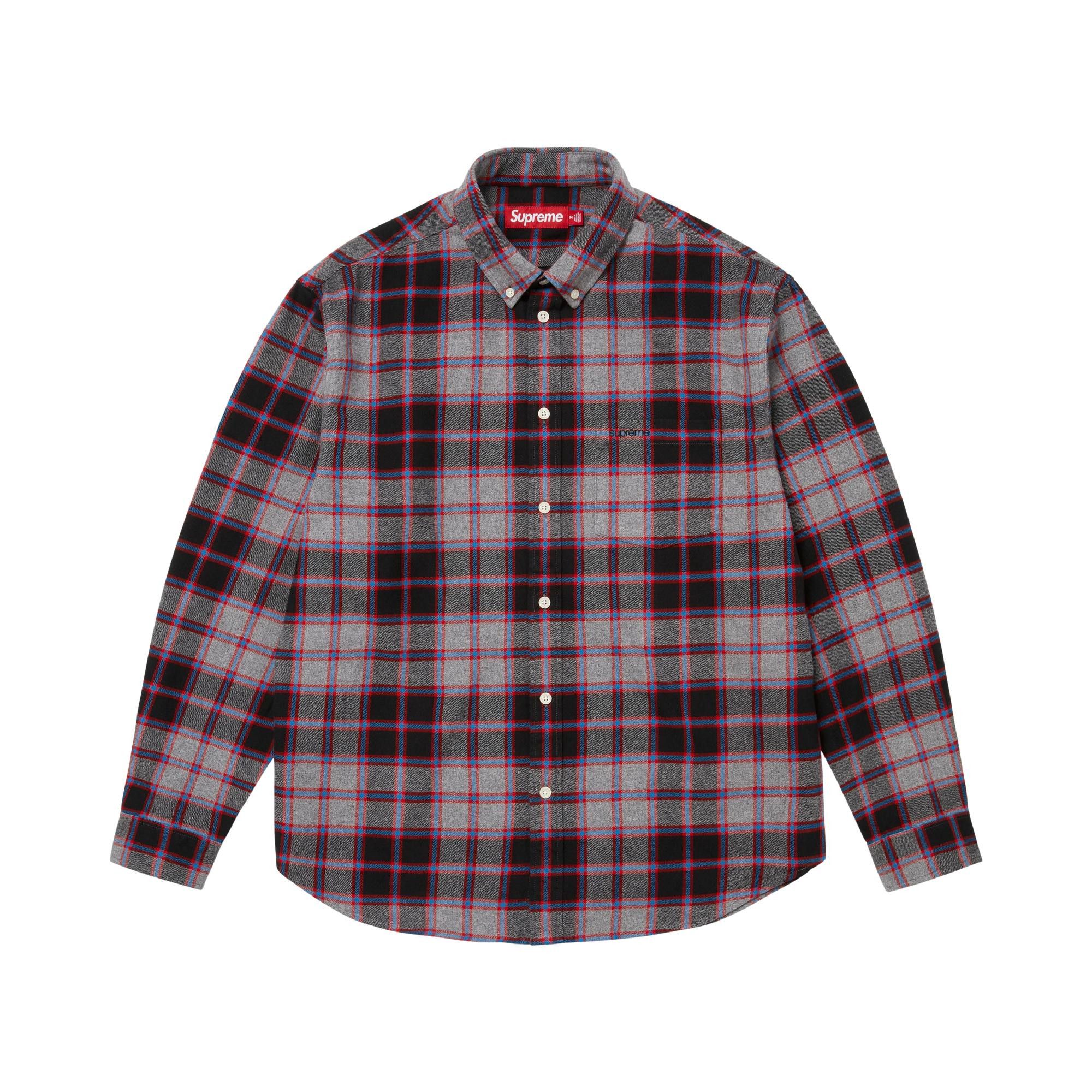 Buy Supreme Plaid Flannel Shirt 'Grey' - FW25S8 GREY | GOAT
