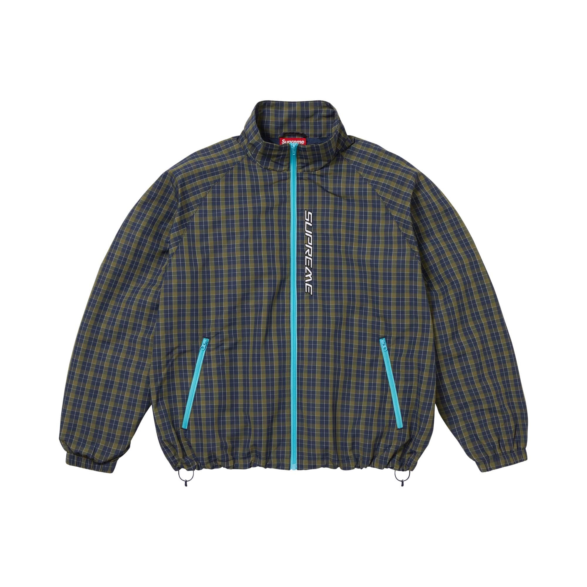Buy Supreme Plaid Track Jacket 'Navy' - FW25J96 NAVY | GOAT