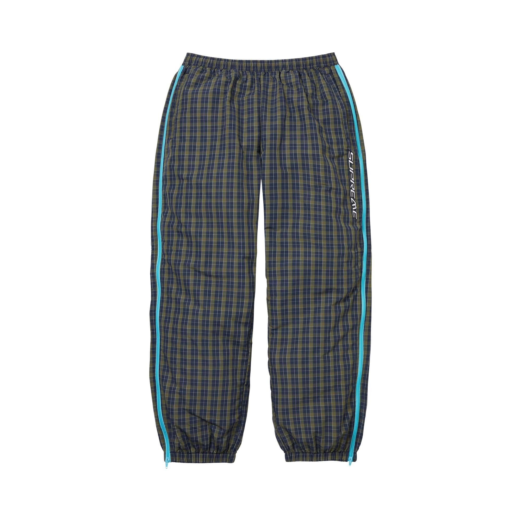 Buy Supreme Plaid Warm Up Pant 'Navy' - FW25P8 NAVY | GOAT