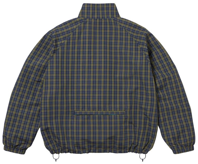 Supreme Plaid Track Jacket Navy