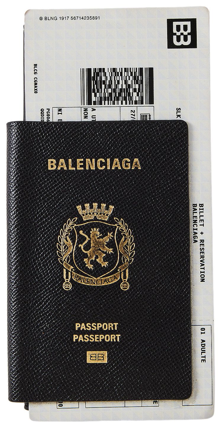 Balenciaga Passport Long Wallet Passport Blue
