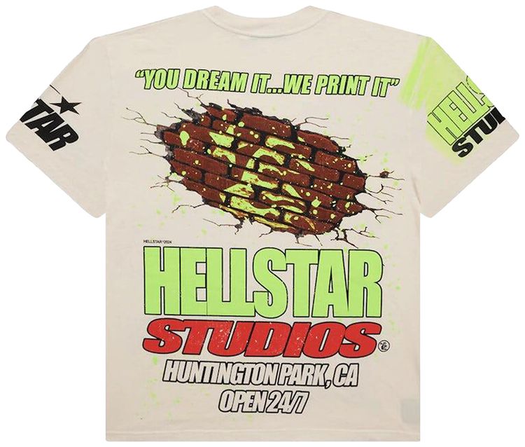 Hellstar Studios Brick Wall T Shirt White
