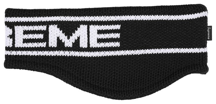 Supreme Contrast Logo Headband Black