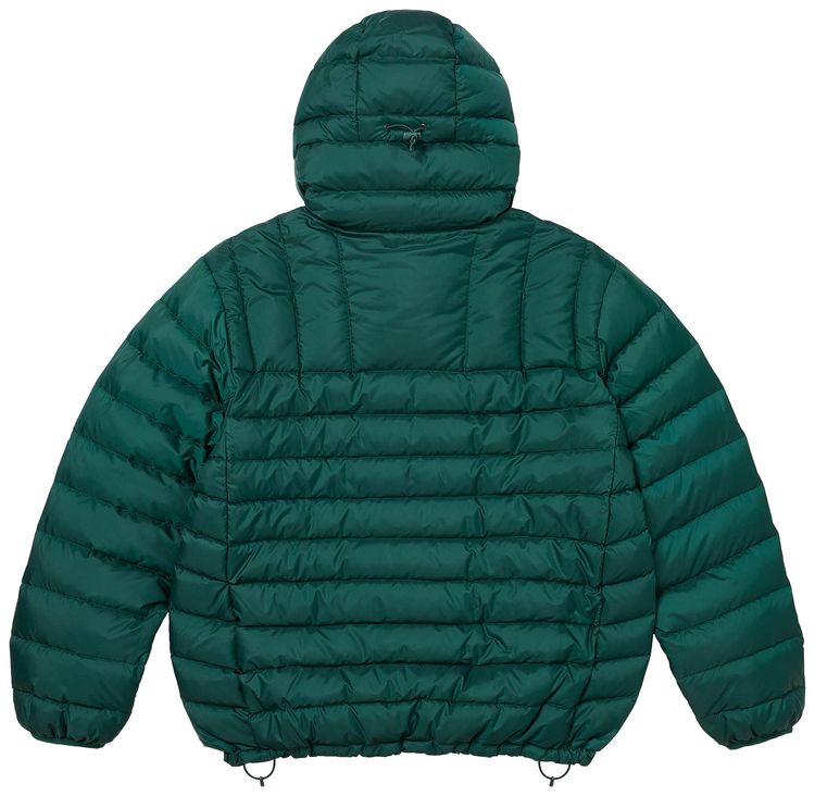 Supreme Micro Down Half Zip Hooded Pullover Dark Green