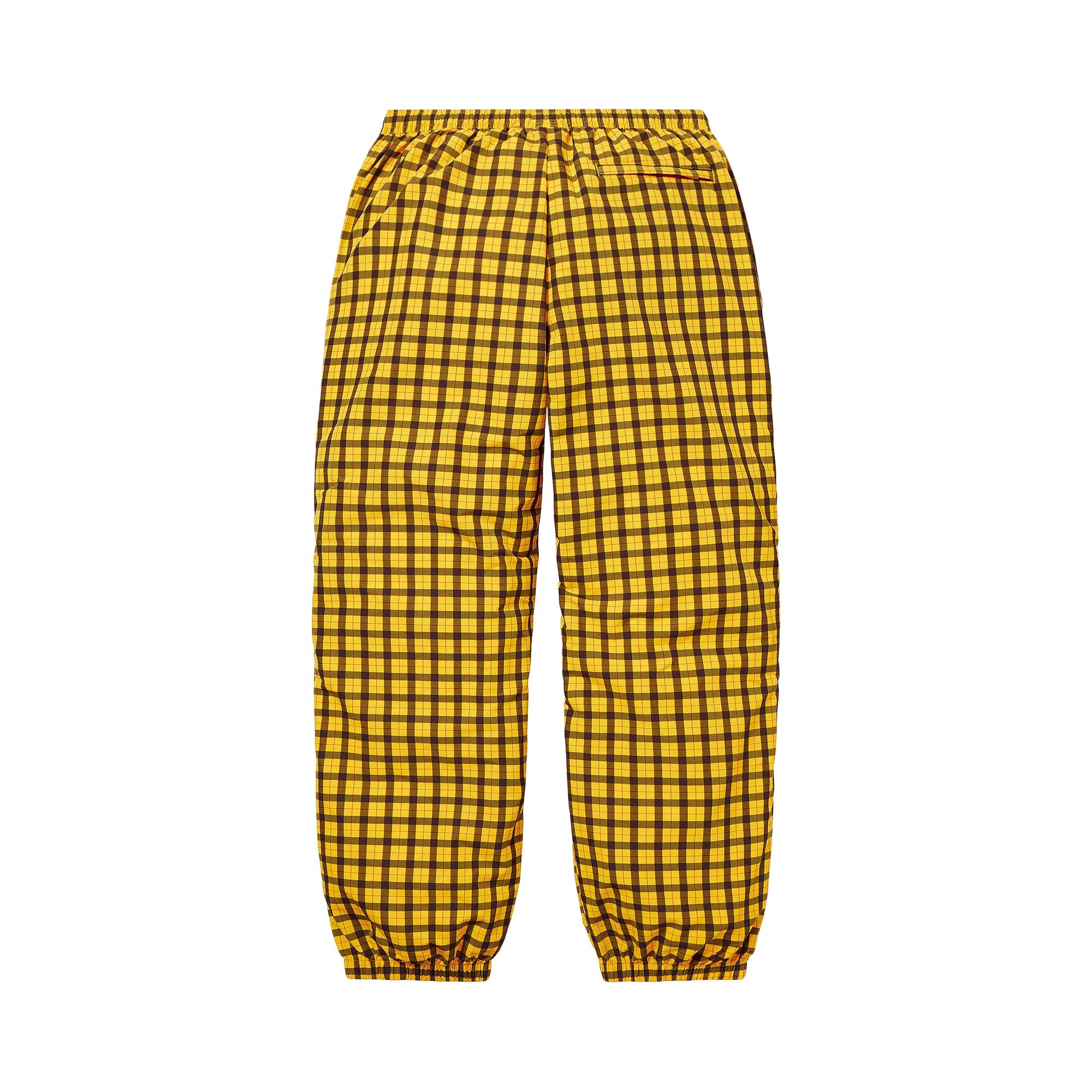 【M】 Supreme Plaid Warm Up Pant Buy Supreme Plaid Warm Up Pant 'Yellow' - FW25P8 YELLOW | GOAT