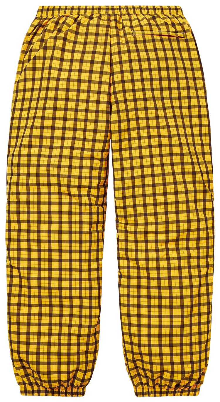 Supreme Plaid Warm Up Pant Yellow