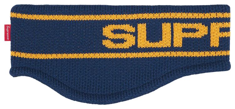 Supreme Contrast Logo Headband Navy