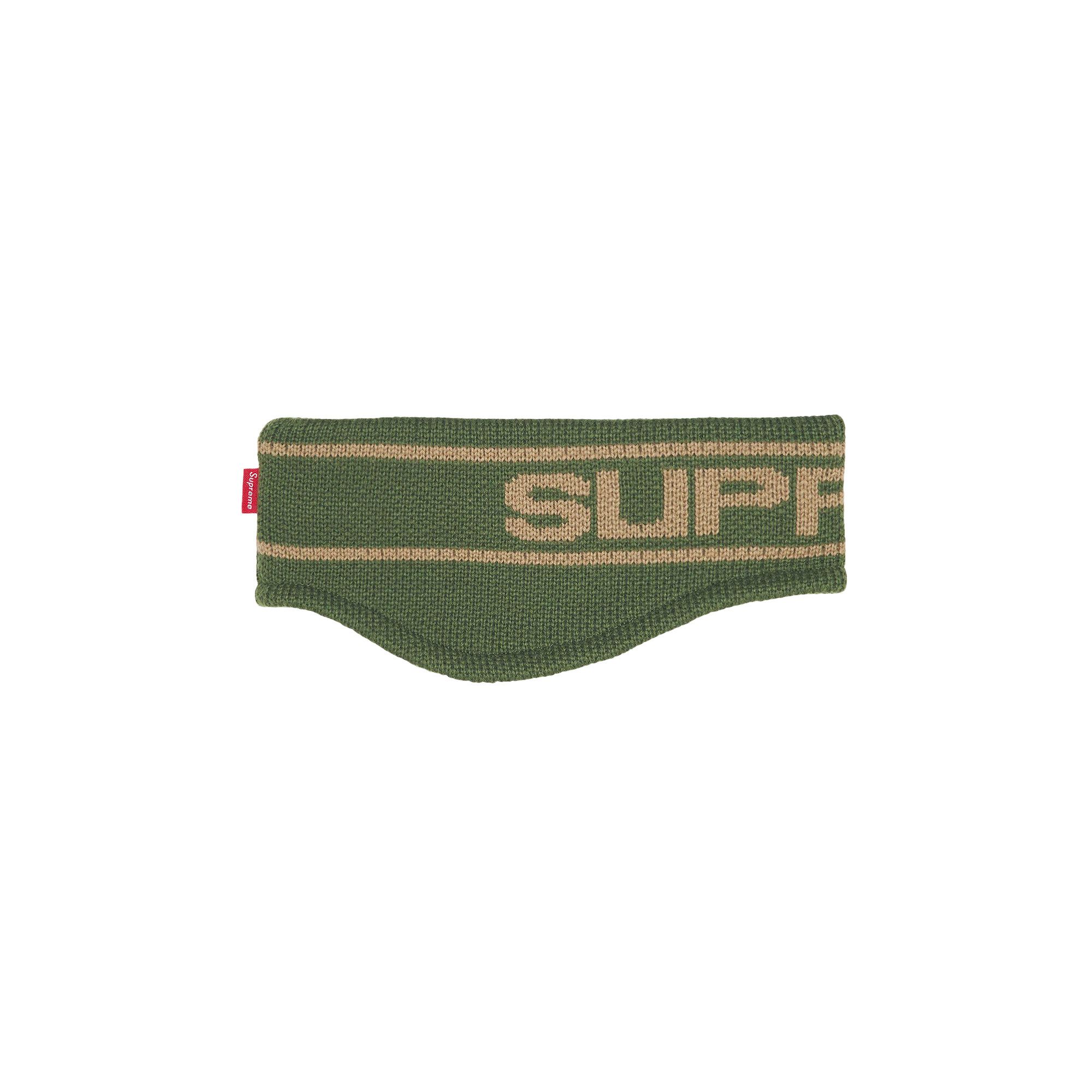 Buy Supreme Contrast Logo Headband 'Olive' - FW25BN50 OLIVE | GOAT