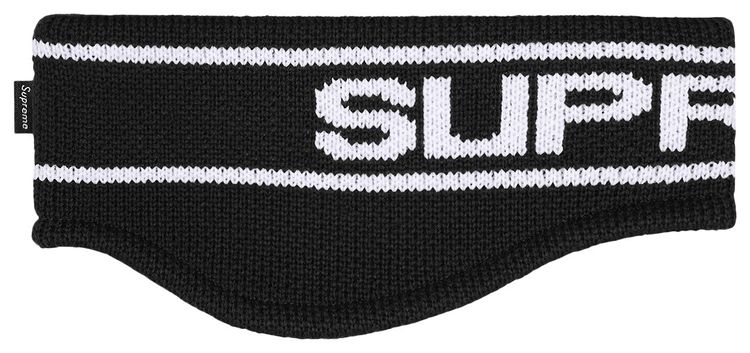 Supreme Contrast Logo Headband Black