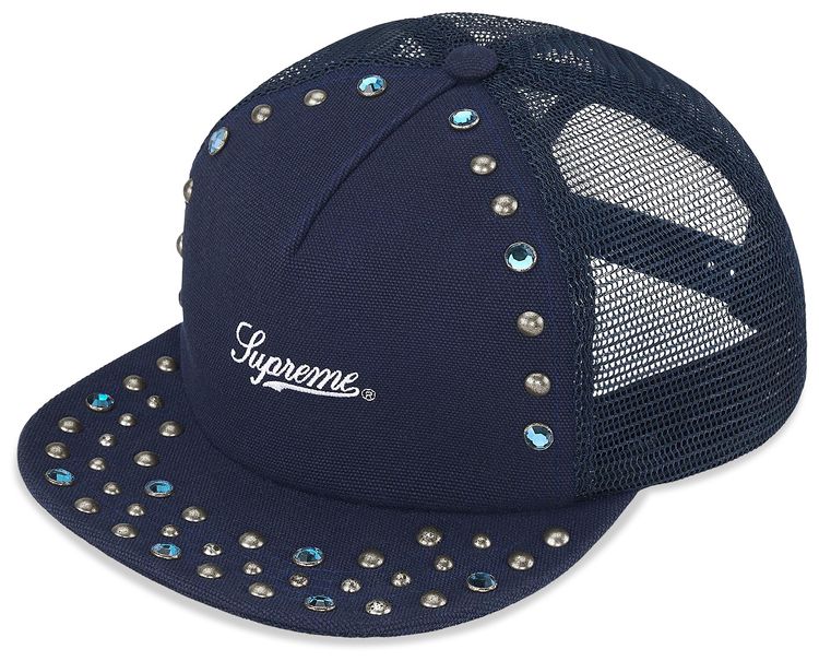 Supreme x BB Simon Studded Mesh Back 5 Panel Navy