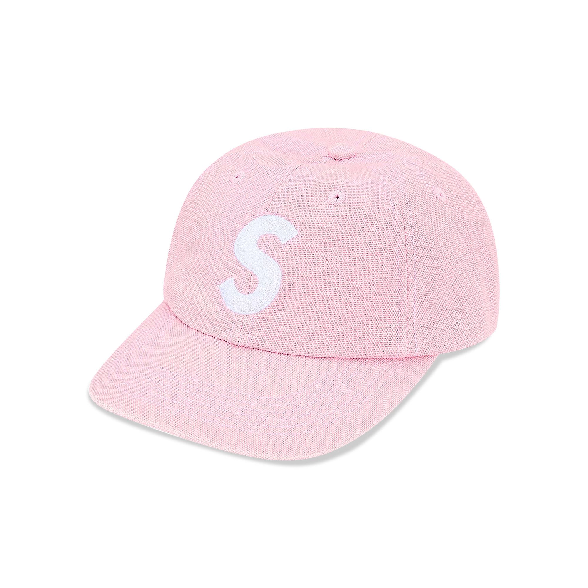 Buy Supreme Pigment Coated Canvas S Logo 6-Panel 'Light Pink