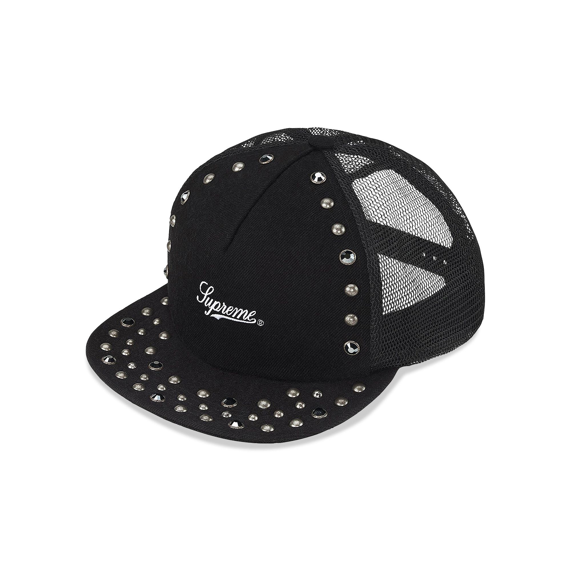 レディースウェア Supreme x b.b. Simon Studded Mesh Back Buy Supreme x B.B. Simon Studded Mesh Back 5-Panel 'Black