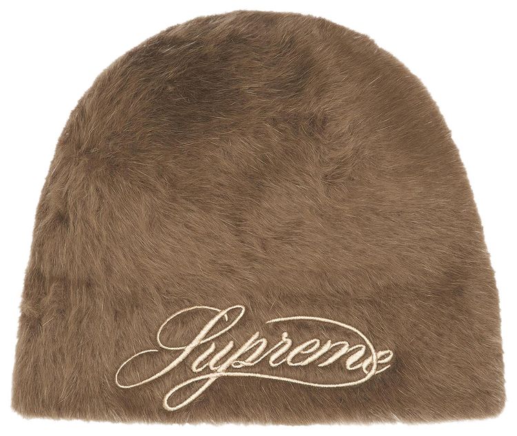 Supreme x Kangol Furgora Script Beanie Brown