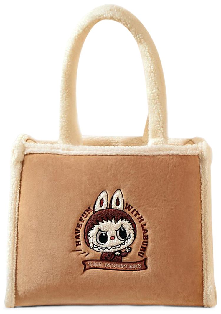 Pop Mart Labubu THE MONSTERS Classic Bag Series Plush Tote Bag Brown