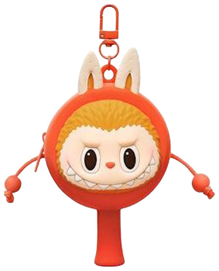 Pop Mart Labubu THE MONSTERS Lets Have Fun Together Series Rattle Drum Earphone Case Orange