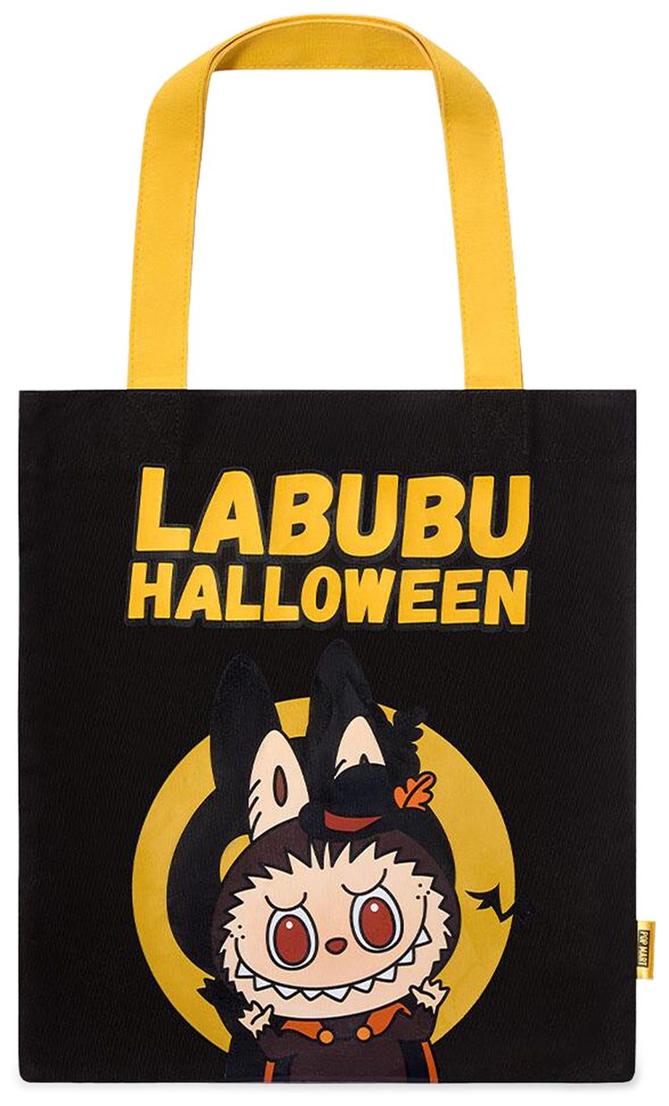 Pop Mart Labubu THE MONSTERS Happy Halloween Party Series Canvas Bag Black