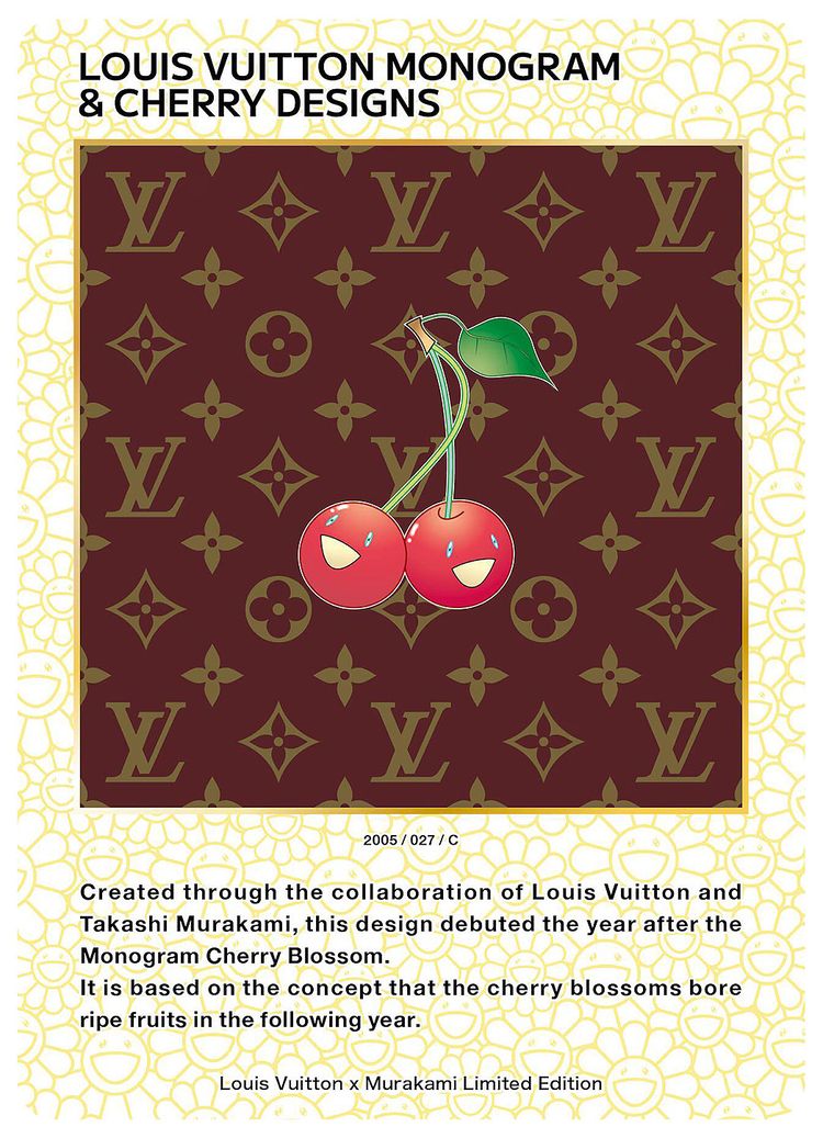 Louis Vuitton x Takashi Murakami Louis Vuitton Monogram  Cherry Designs Collectible Trading Cards